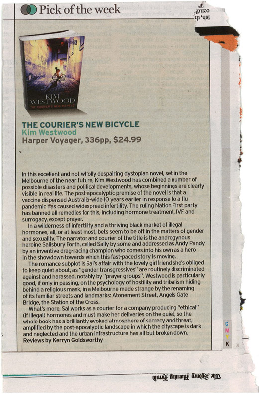 Kim Westwood - The Courier's New Bicycle review SMH